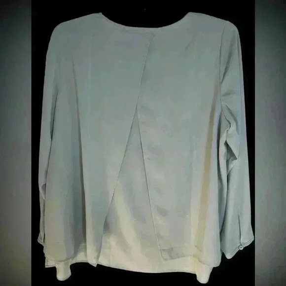 Coldwater Creek Flowy Layers Long Sleeve Mint Tunic Blouse Size XL - Picture 6 of 9